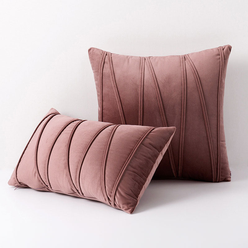 Sierkussenhoes Fluweel Polyester 45x45cm Roze Bank Slaapkamer Kussenhoes Vierkant Rechthoek Decoratief Interieur | Sansoti