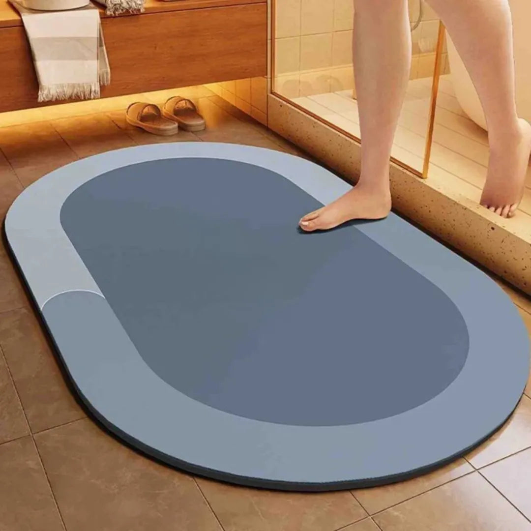 Tapis de bain à séchage rapide antidérapant en terre de diatomée 40-120 cm, salle de bains, douche et toilettes, confortable, sûr et absorbant | Sansoti