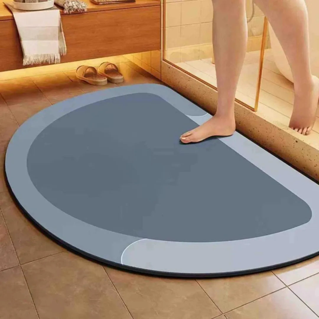 Tapis de bain à séchage rapide antidérapant en terre de diatomée 40-120 cm, salle de bains, douche et toilettes, confortable, sûr et absorbant | Sansoti