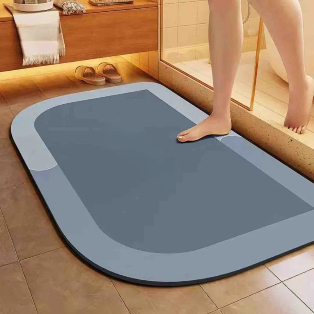 Tapis de bain à séchage rapide antidérapant en terre de diatomée 40-120 cm, salle de bains, douche et toilettes, confortable, sûr et absorbant | Sansoti