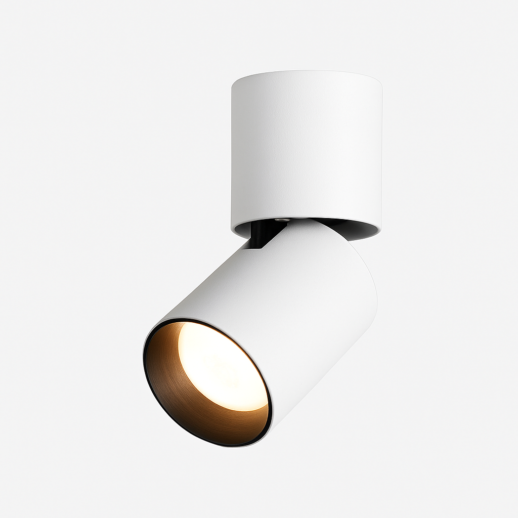 Opbouwspot LED Kantelbaar Wit Aluminium 7W-12W Plafond Woonkamer Verstelbare Spot Opbouw Plafondspot 360° Draaibaar Slaapkamer Keuken | Sansoti