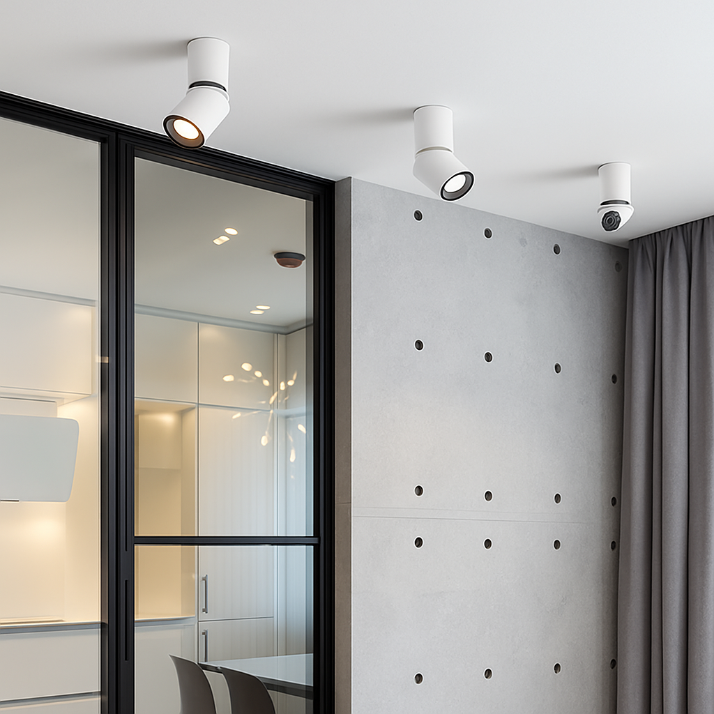 Opbouwspot LED Kantelbaar Wit Aluminium 7W-12W Plafond Woonkamer Verstelbare Spot Opbouw Plafondspot 360° Draaibaar Slaapkamer Keuken | Sansoti