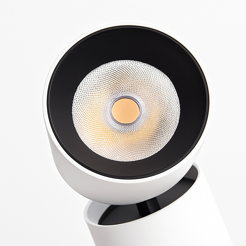 Opbouwspot LED Kantelbaar Wit Aluminium 7W-12W Plafond Woonkamer Verstelbare Spot Opbouw Plafondspot 360° Draaibaar Slaapkamer Keuken | Sansoti