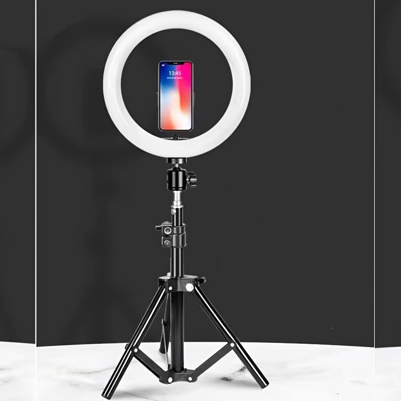 LED-ringlamp 26 cm met verstelbaar statief 55 cm voor fotografie en video | Sansoti