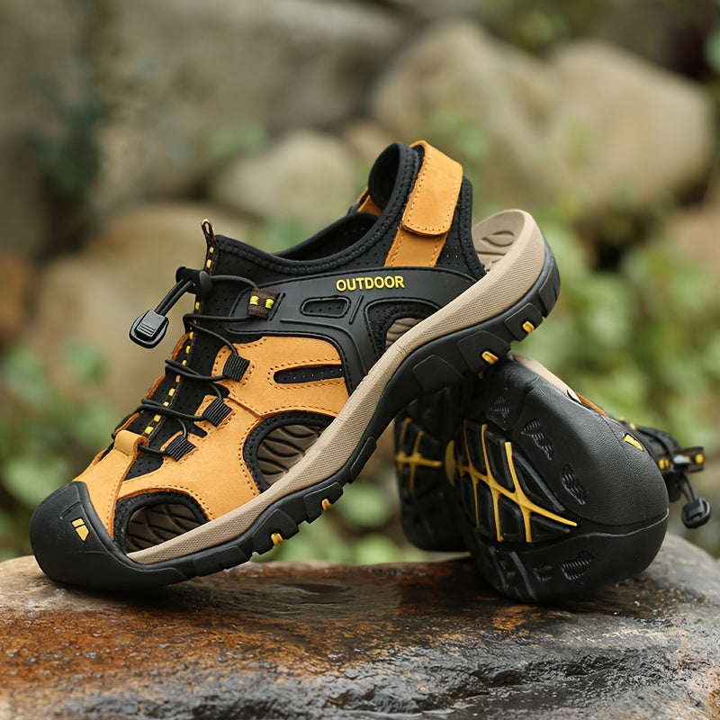 Ademende Herensandalen met Gesloten Neus – Elastische Band en Stevige Rubberzool voor Outdoor | Sansoti