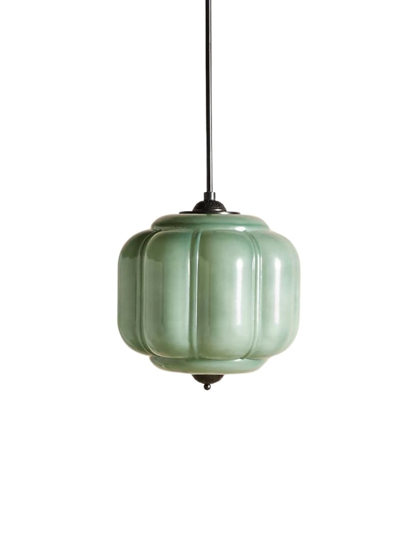 Vintage Melkglazen Hanglamp met Gegolfde Rand – Scandinavische Sfeerverlichting voor Keuken en Slaapkamer | Sansoti