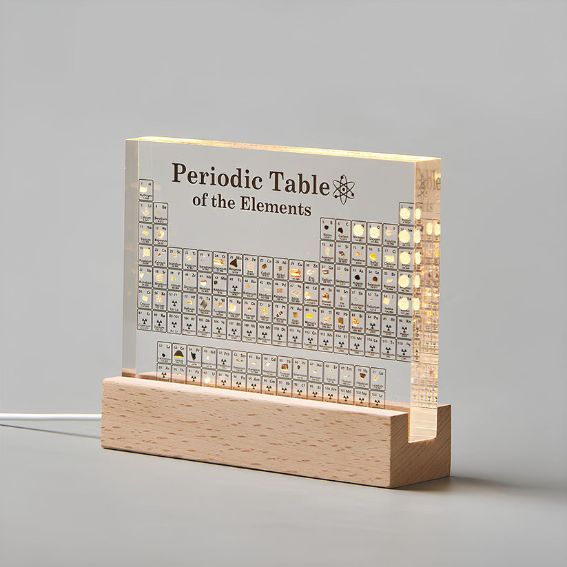 3D Periodieke Tabel met 83 Echte Elementen – Verlichte Display in Acryl voor Wetenschap & Educatie | Sansoti