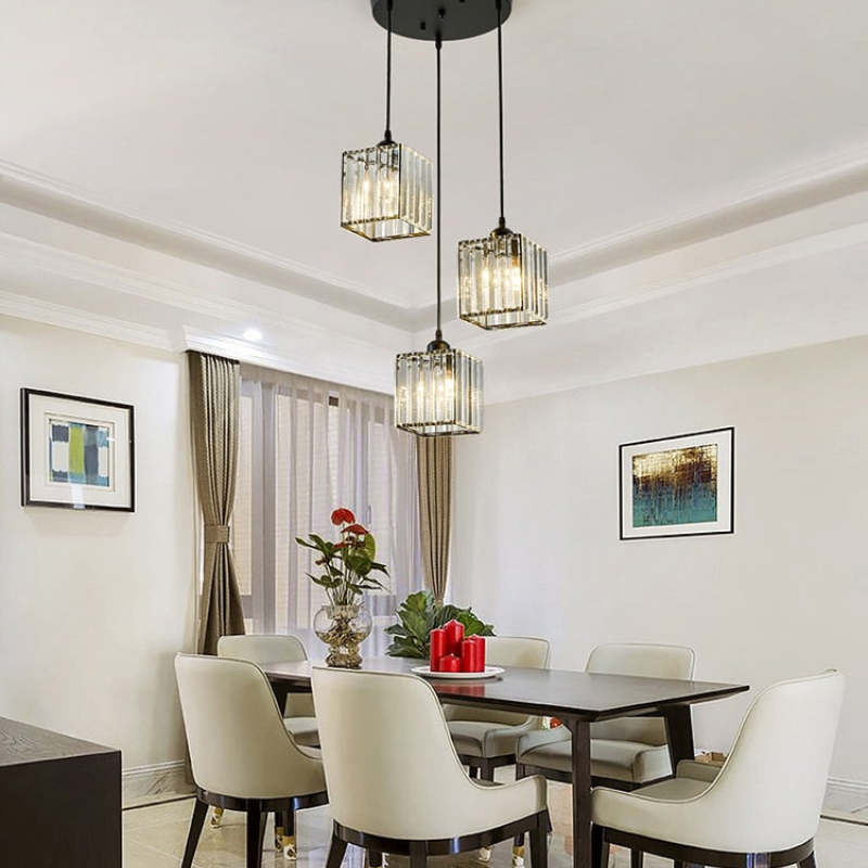 Hanglamp Glas Metaal Verstelbaar Cilindervorm Modern Design Woonkamer Eetkamer Slaapkamer Hangverlichting | Sansoti