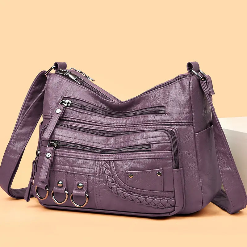 Vintage Handtas Vegan Leer Elegante Schoudertas Dames Retro Stijl Dagelijkse Tas Mode Accessoire Vrouwen | Sansoti
