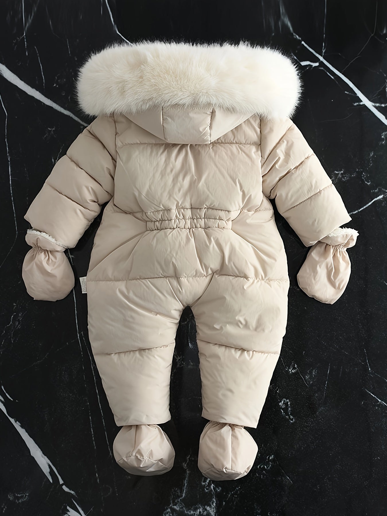 Baby Winterpakje met Capuchon en Kunstbont voor 0-12 Maanden | Sansoti