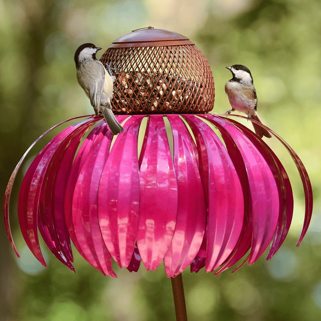 Decoratieve Vogelvoeder voor de Tuin – Metalen Vogelvoerhouder op Steker voor Buiten | Sansoti