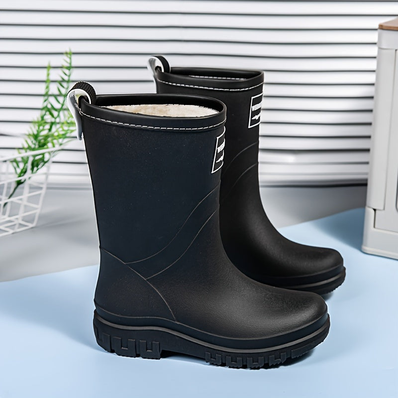 Waterproof Winter Boots Fleece-Lined Women's Slip-On Rain Footwear Autumn Warm Comfortable Snow Boots | Sansoti