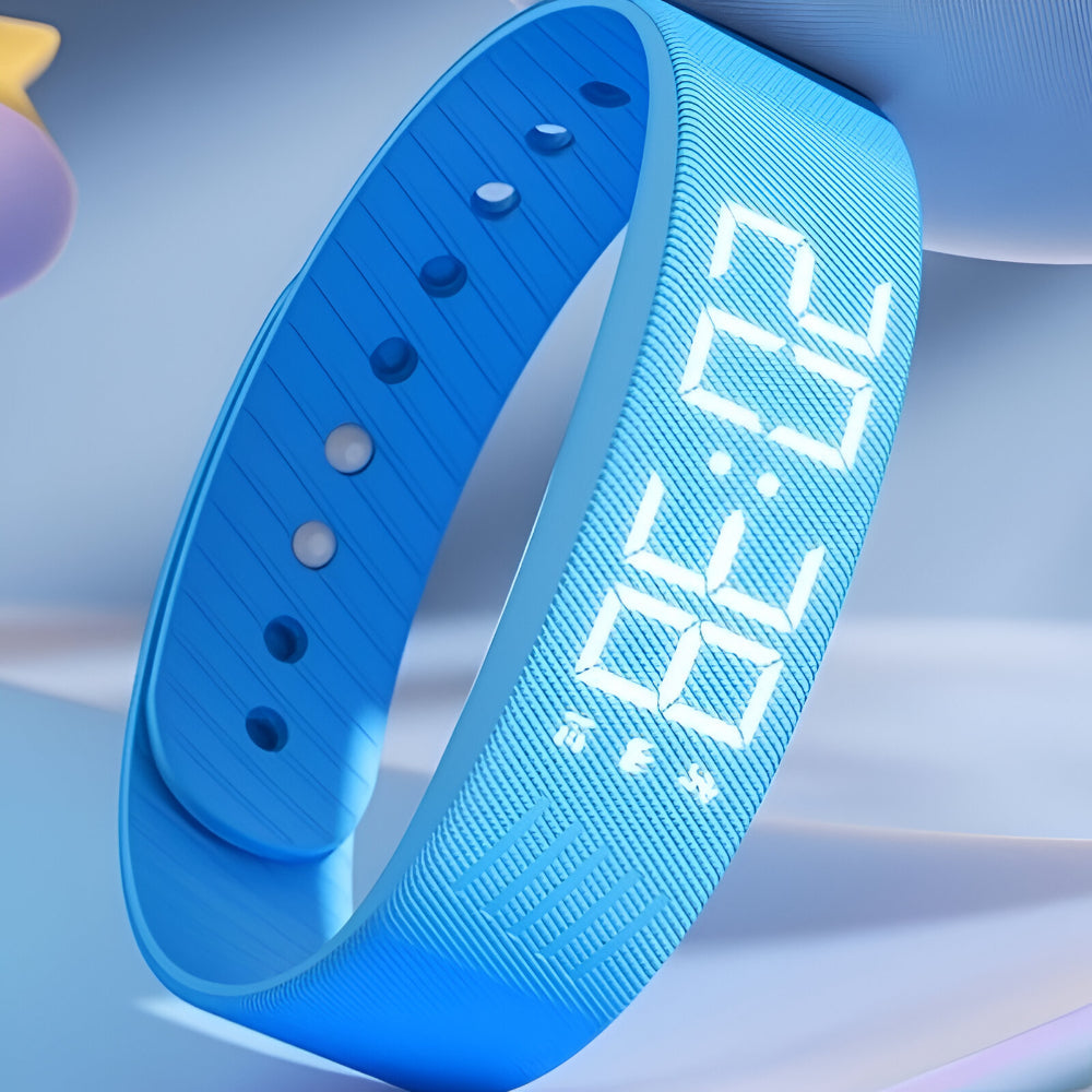 Digitaal LED Sporthorloge met Siliconen Band Waterdicht Licht Dames Heren Unisex Training Fitness Dagelijks Gebruik USB Oplaadbaar | Sansoti