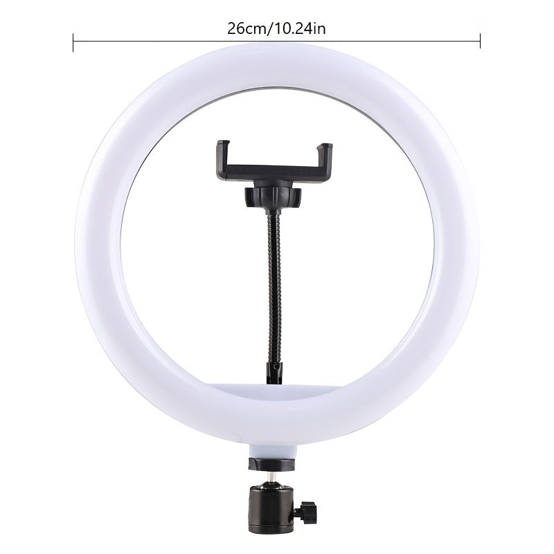LED-ringlamp 26 cm met verstelbaar statief 55 cm voor fotografie en video | Sansoti