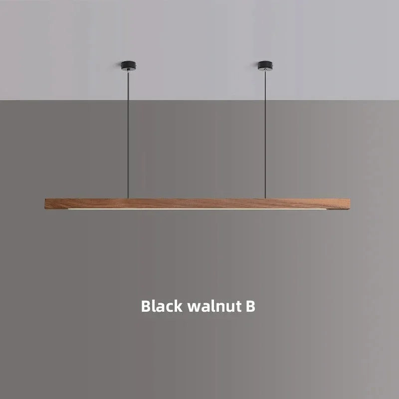 Suspension Bois LED Linéaire Dimmable 80cm 120cm 150cm Table à Manger Cuisine Salon | Restfield