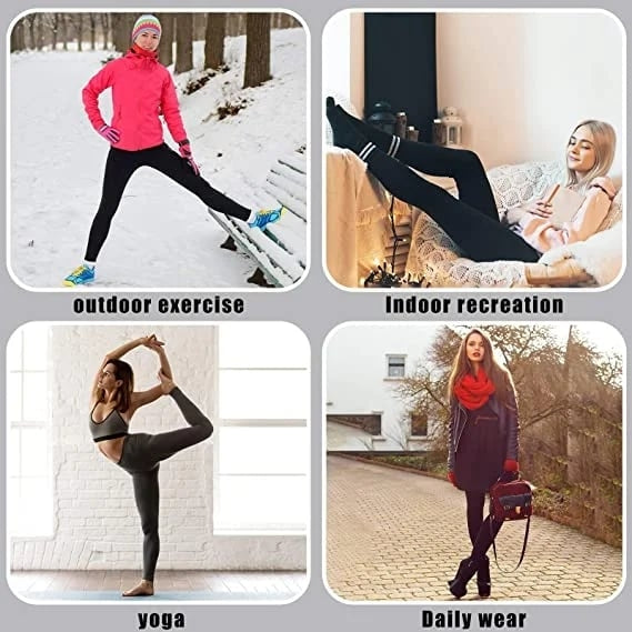 Thermal Leggings with Fleece Lining and High Waist for Maximum Comfort and Warmth in Winter | Sansoti