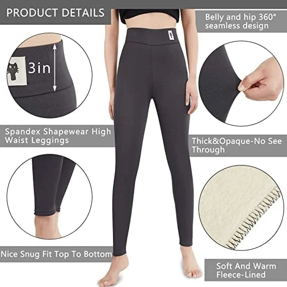 Thermal Leggings with Fleece Lining and High Waist for Maximum Comfort and Warmth in Winter | Sansoti