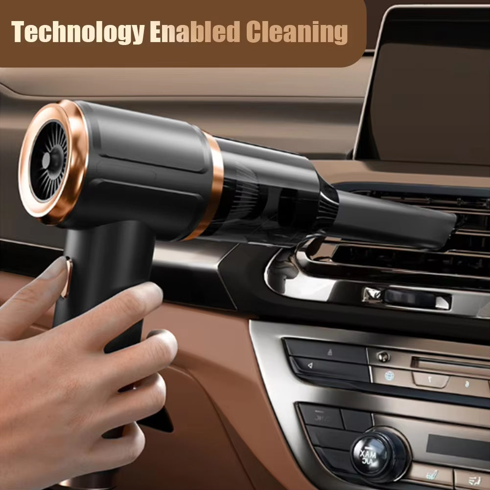 Aspirateur à main sans fil 45000Pa pour voiture et intérieur, batterie rechargeable, 5-en-1, multifonction compact | Sansoti
