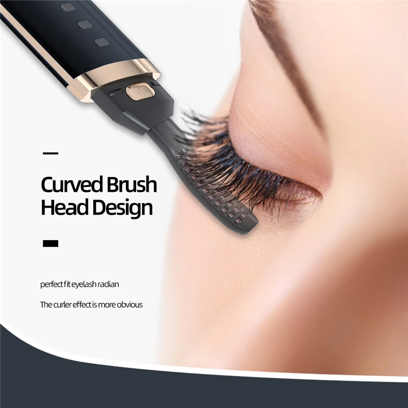 Verwarmde Elektrische Wimperlifter met Kamvorm en 3 Temperatuurstanden voor Langdurige Curl | Sansoti
