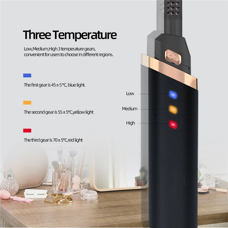 Verwarmde Elektrische Wimperlifter met Kamvorm en 3 Temperatuurstanden voor Langdurige Curl | Sansoti