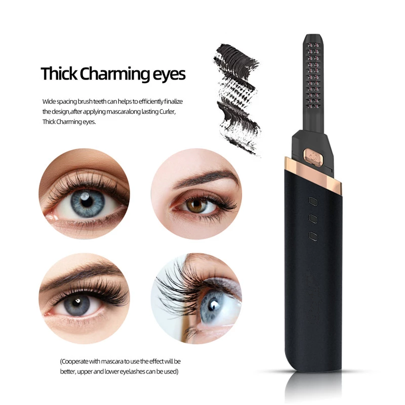 Verwarmde Elektrische Wimperlifter met Kamvorm en 3 Temperatuurstanden voor Langdurige Curl | Sansoti