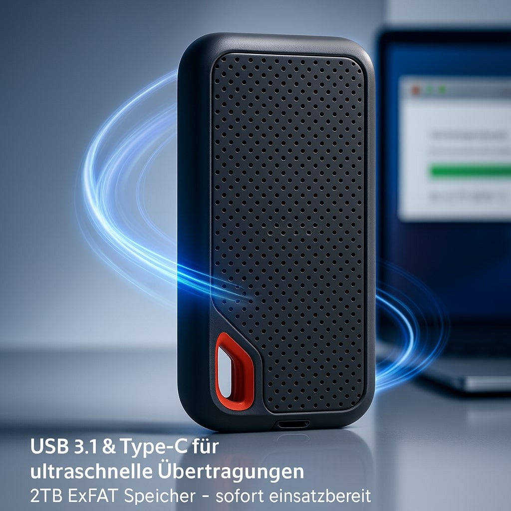 Externe SSD-Schijf 2TB – Compacte Harde Schijf voor Laptop & Smartphone | Sansoti
