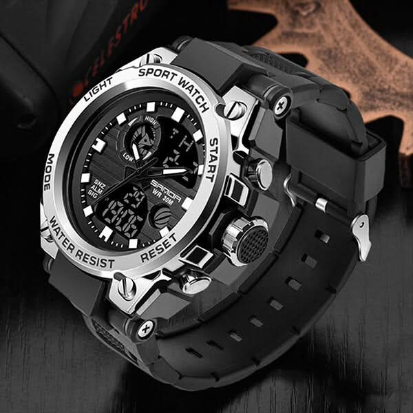 Multifunctioneel Horloge met Analoge en Digitale Display voor Heren | Sansoti