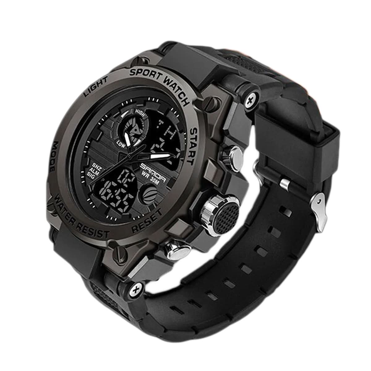 Multifunctioneel Horloge met Analoge en Digitale Display voor Heren | Sansoti