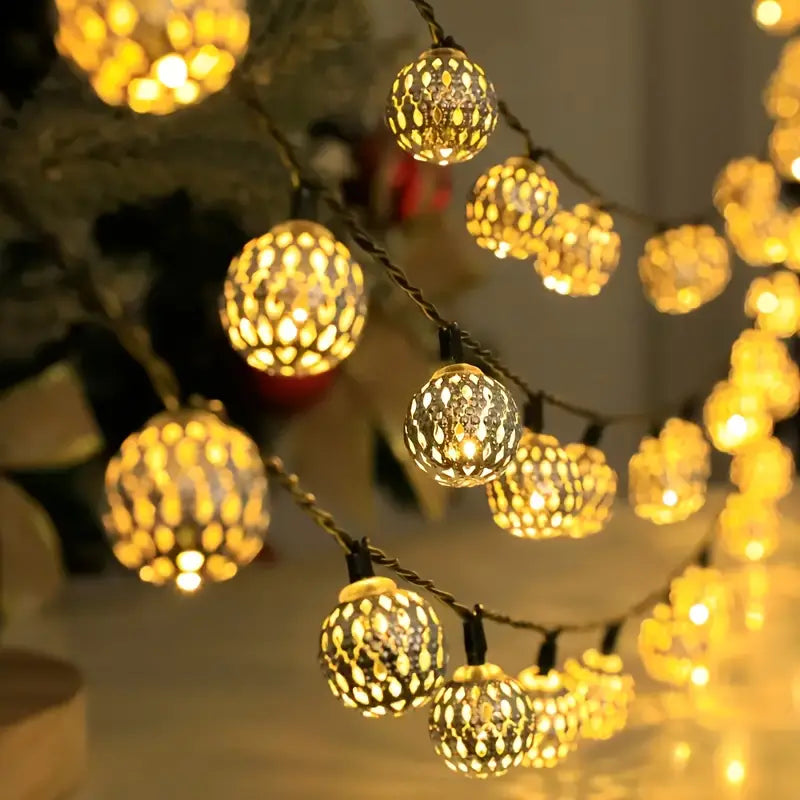 Metal Light String Moroccan Style for Terrace Balcony | Sansoti