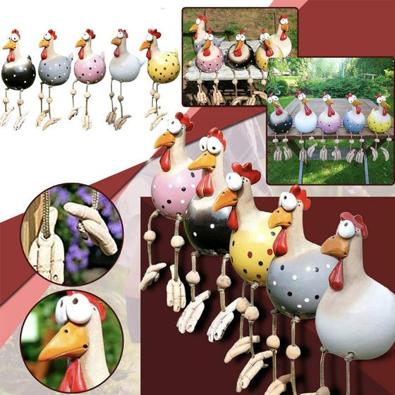 Ornement de jardin décoratif en forme de coq, en résine, avec pattes mobiles sensibles au vent, décoration extérieure pour balcon, terrasse et jardin | Sansoti