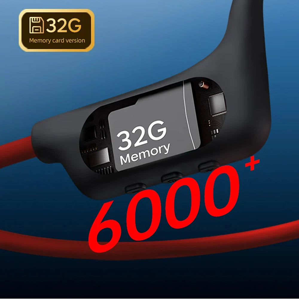 Knochenleitungs-Schwimmkopfhörer 32GB IPX8, wasserdicht bis 30m, mit 12 Stunden Wiedergabezeit zum Schwimmen und Laufen | Sansoti