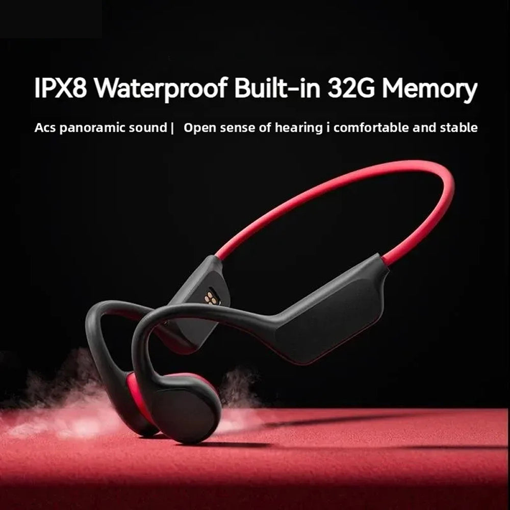 Knochenleitungs-Schwimmkopfhörer 32GB IPX8, wasserdicht bis 30m, mit 12 Stunden Wiedergabezeit zum Schwimmen und Laufen | Sansoti
