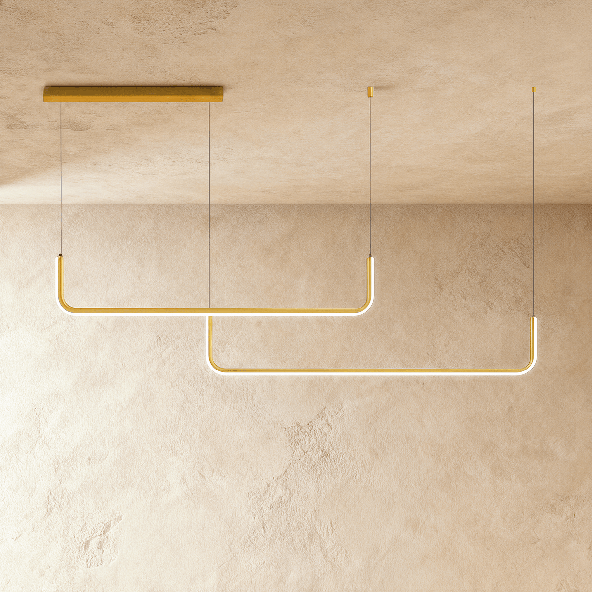 Lineaire LED Kroonluchter Met Modern Design En Warme Lichtbeleving | Sansoti