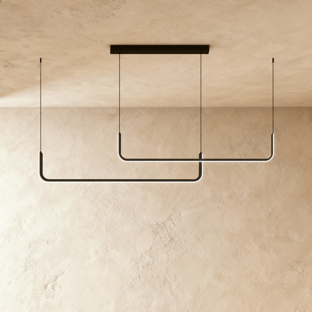 Lineaire LED Kroonluchter Met Modern Design En Warme Lichtbeleving | Sansoti