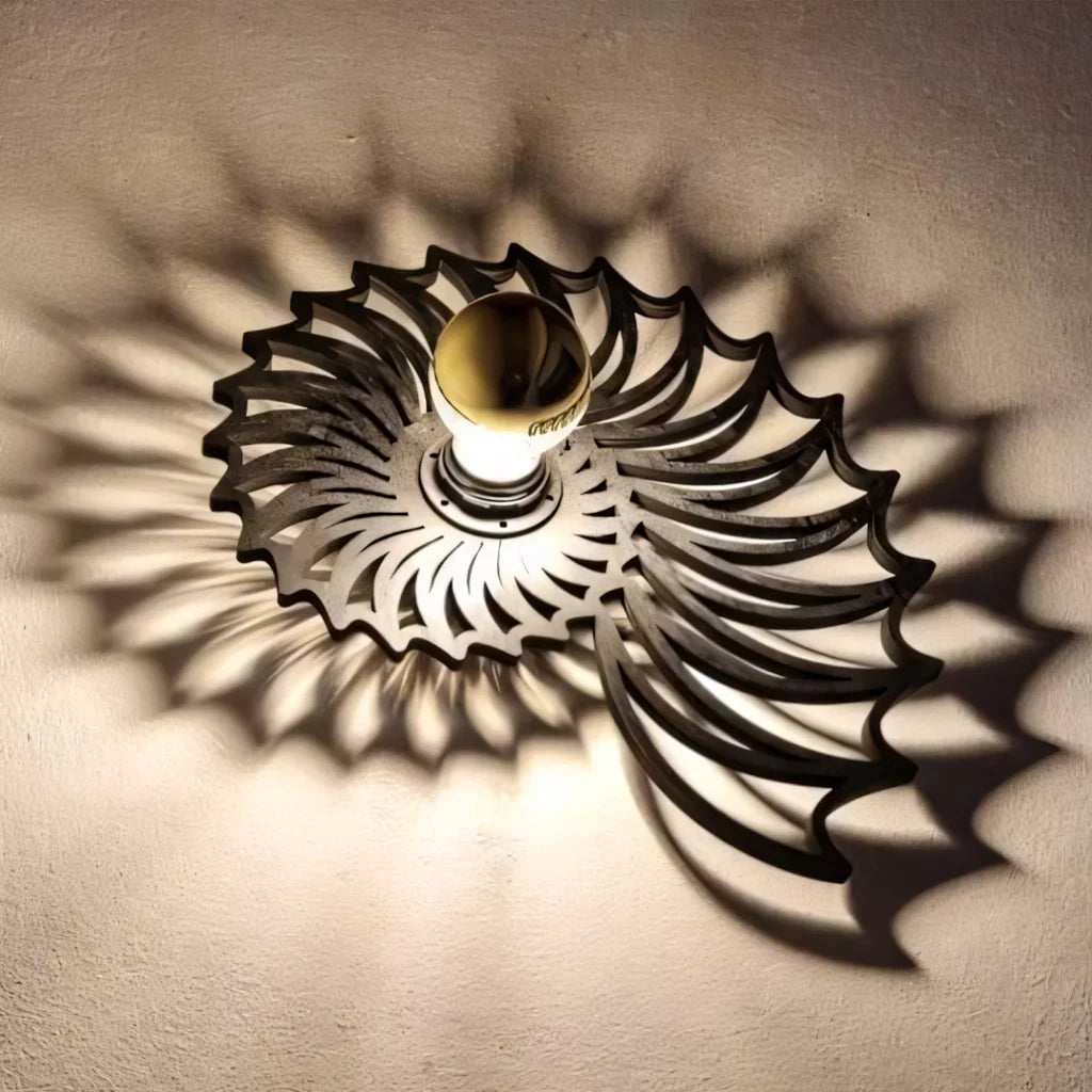 Decoratieve LED Wandlamp met Nautilus Design – Sfeervolle Wandverlichting | Sansoti