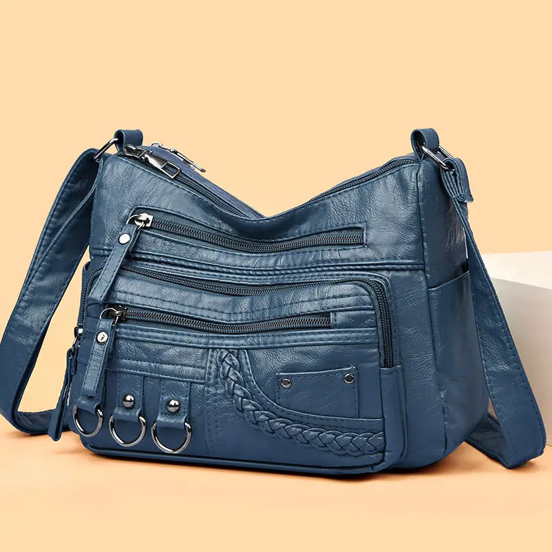 Vintage Handtas Vegan Leer Elegante Schoudertas Dames Retro Stijl Dagelijkse Tas Mode Accessoire Vrouwen | Sansoti