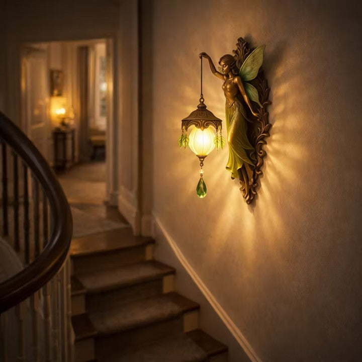 Handgemaakte Wandlamp met LED-verlichting Fantasiefiguren – Magische Sfeerverlichting voor Woonkamer Slaapkamer – Draadloze Wanddecoratie met Warmwit Licht | Sansoti