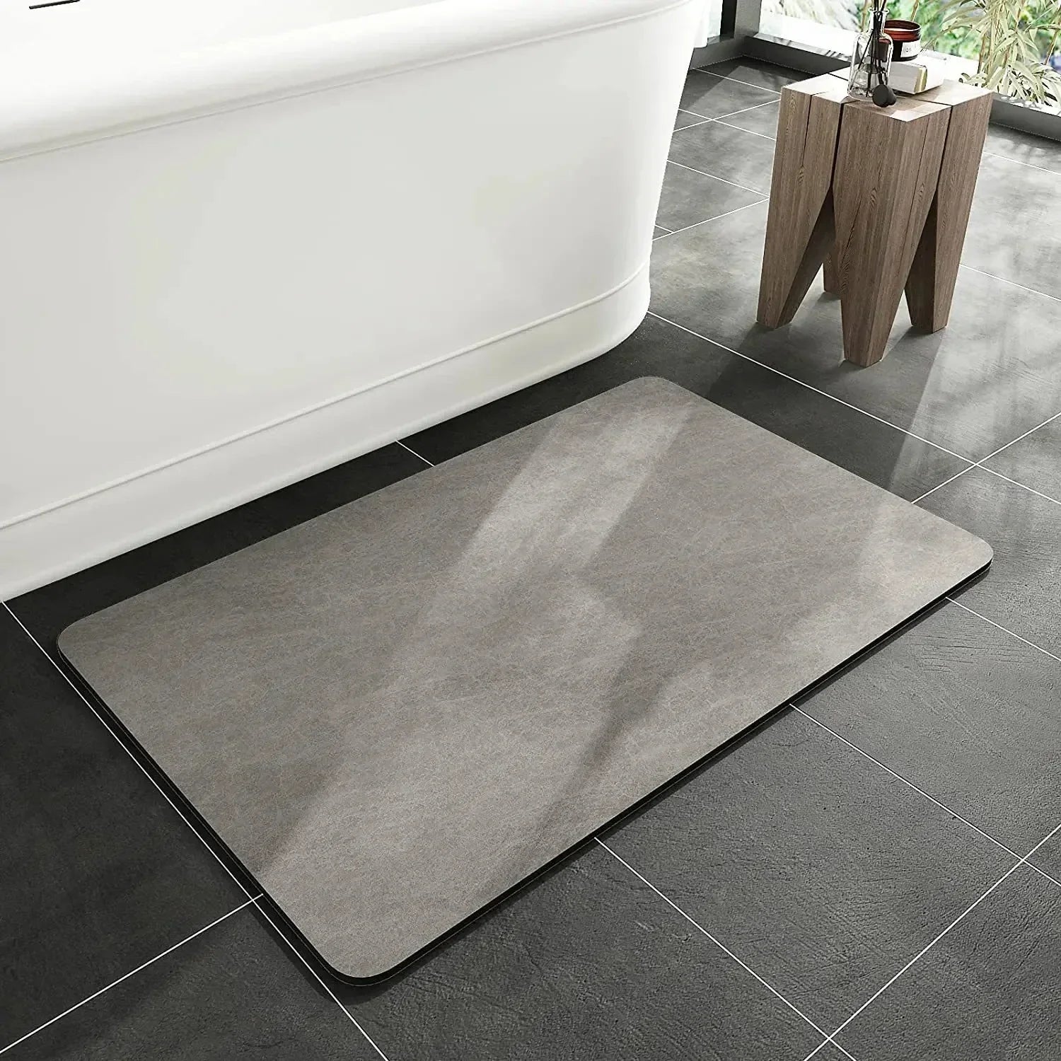 Diatomeeënaarde Badmat Sneldrogend Antislip Absorberend Duurzaam Voetmatje Badkamer Natuurlijk Steenmat | Sansoti