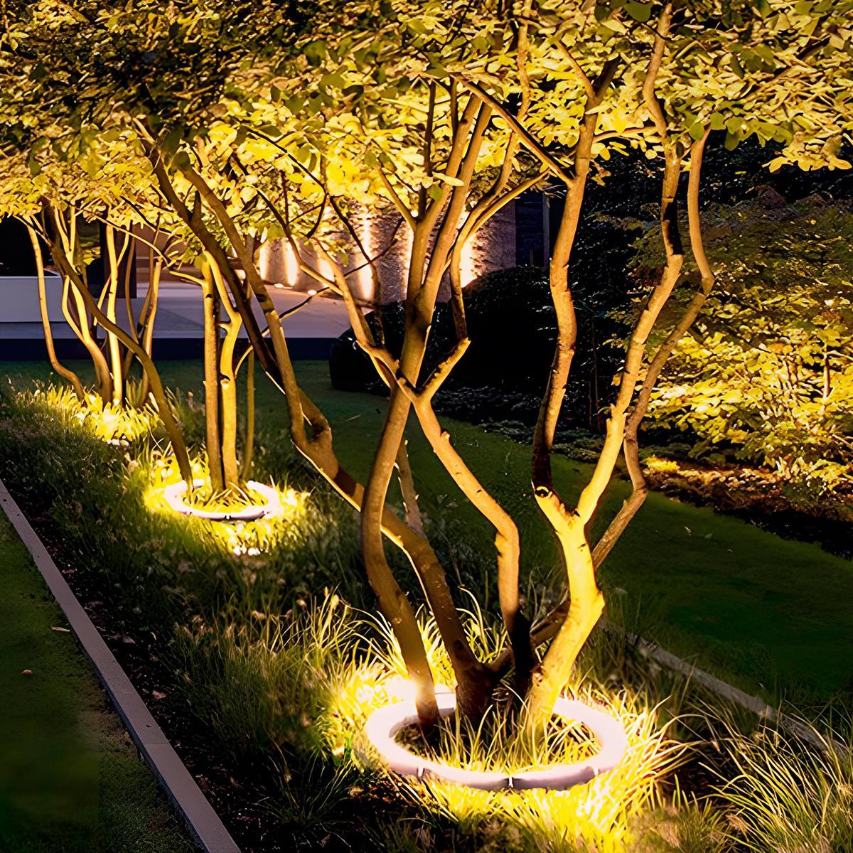 Gartenspot LED Bogen Erdspieß 12W Schwarz Garten Einfahrt Baumbeleuchtung IP65 Landschaftsbeleuchtung Erdspieß RGB Warmweiß Außen Spot | Restfield