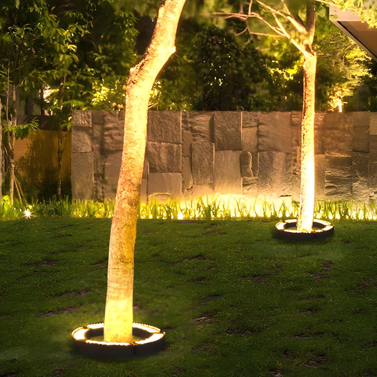 Gartenspot LED Bogen Erdspieß 12W Schwarz Garten Einfahrt Baumbeleuchtung IP65 Landschaftsbeleuchtung Erdspieß RGB Warmweiß Außen Spot | Restfield
