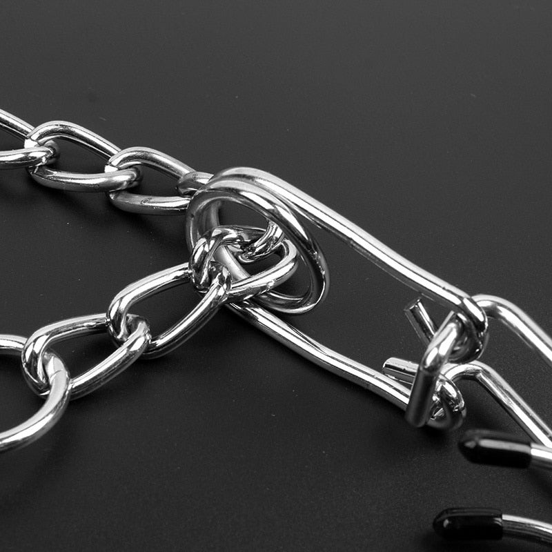 Verstelbare Trainingsband Hond met Gummi Punten Metalen Schakels Medium tot Groot Gedragstraining Opvoeding | Sansoti