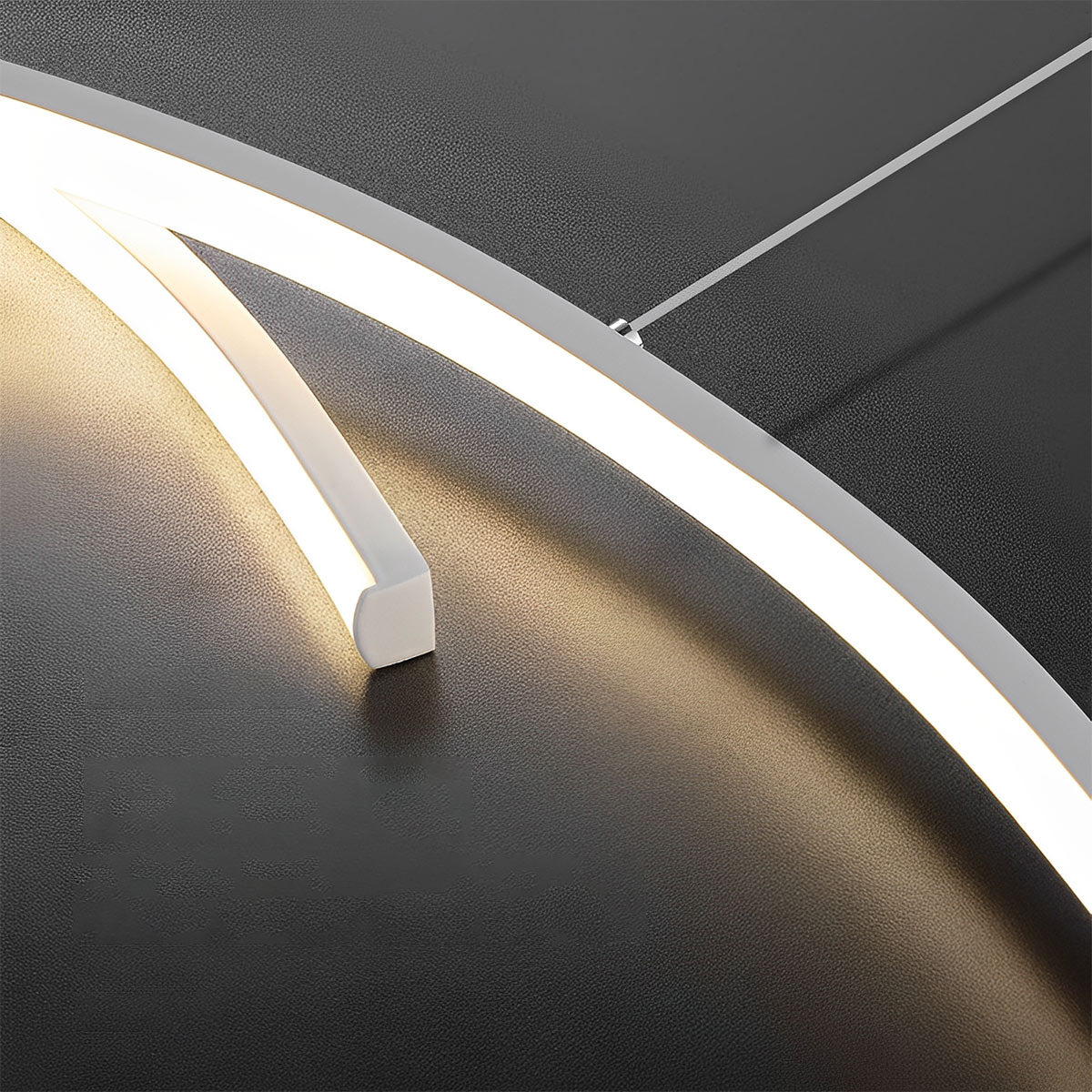 LED Hanglamp Golf Aluminium Zwart Dimbaar Eetkamer Woonkamer Golvende Hanglamp Eettafel Café Pendel Modern | Sansoti