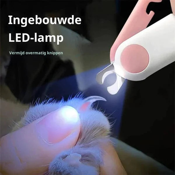 Nagelschaar huisdieren LED kunststof roze blauw hond kat nagelknipper met licht veilig trimmen verzorging | Sansoti