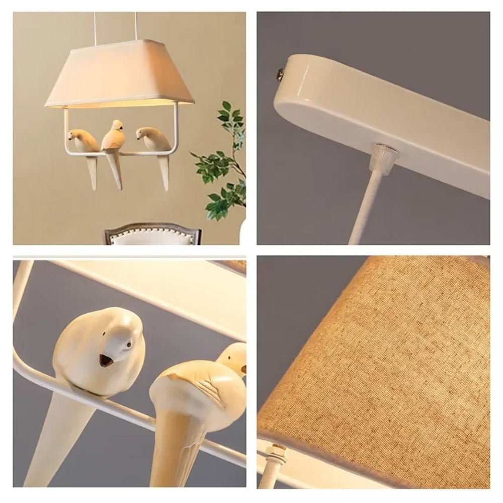 Vogel Hanglamp Met Kap Beige E27 Decoratief Woonkamer Eetkamer | Sansoti