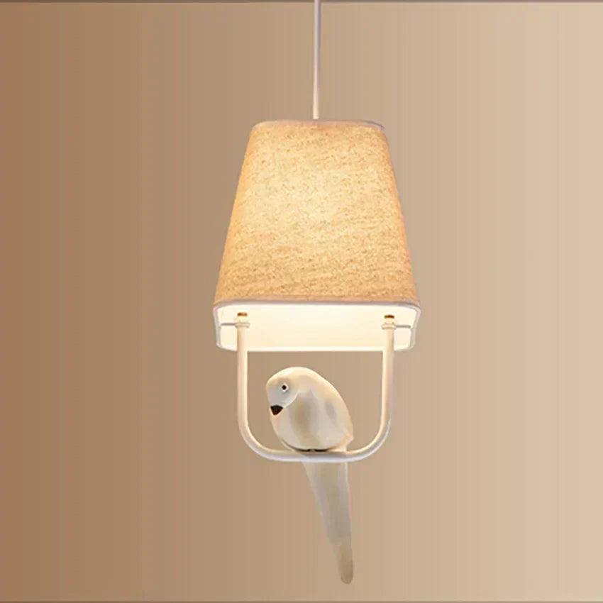 Vogel Hanglamp Met Kap Beige E27 Decoratief Woonkamer Eetkamer | Sansoti