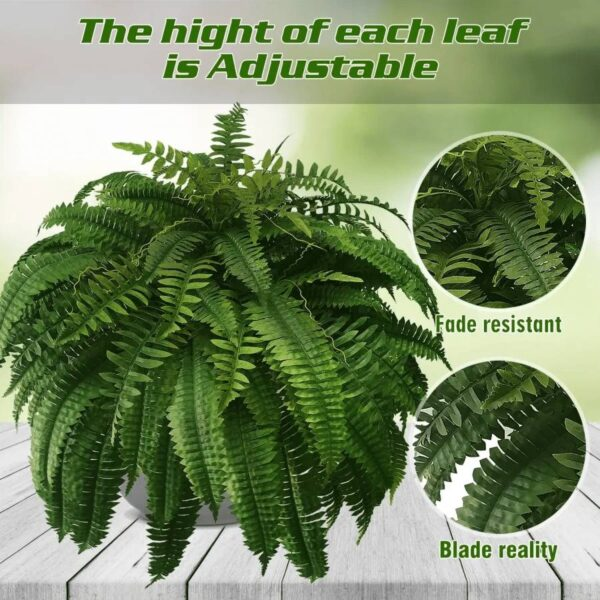 Kunstmatige Varen Hangplant UV-Bestendig PVC Groen Cascaderend voor Pot Mand Balkon Terras Binnen Buiten | Sansoti