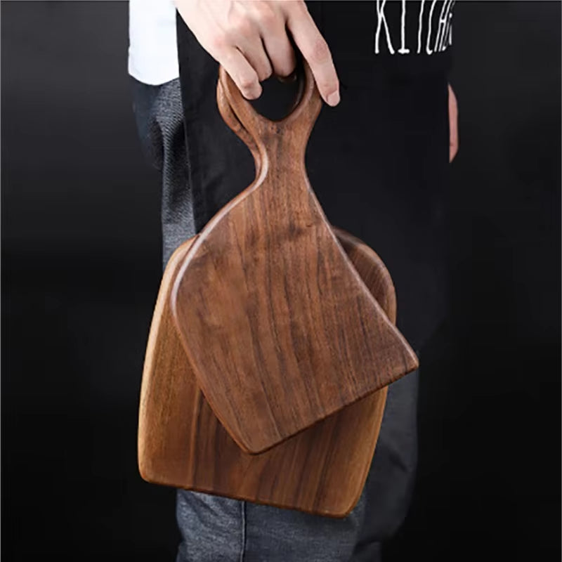 Massief Houten Snijplank Set van 2 met Ophangoog – Walnoot 34 cm Keukenhulp Serveerplanken | Sansoti