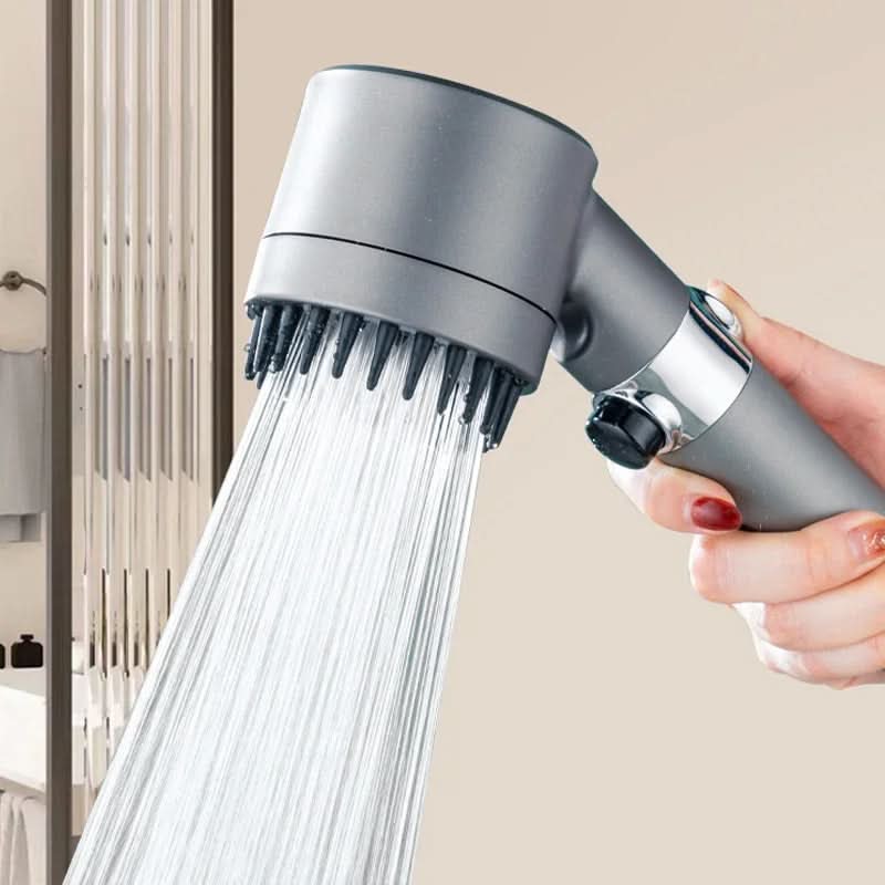 Douchette avec cartouche filtrante et fonction massage, ABS haute brillance, 25 cm, augmentation de la pression pour une salle de bains bien-être | Sansoti
