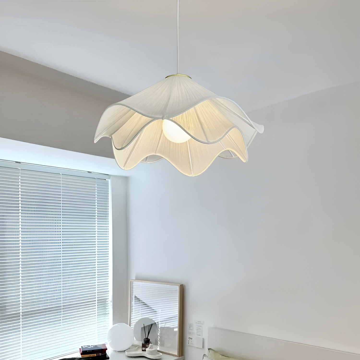 Hanglamp Japandi Stof Rond Scandinavisch Design E27 40-80cm Warm Licht | Sansoti