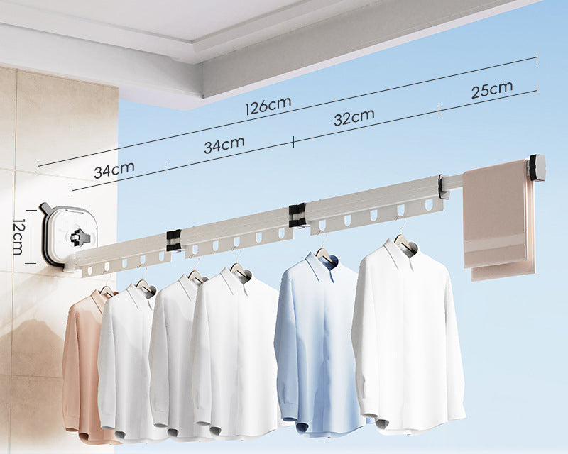 Inklapbaar Wasrek voor Aan de Muur of Deur - Ruimtebesparend Opvouwbaar Droogrek - Compact & Veelzijdig Design voor Kleine Ruimtes | Sansoti